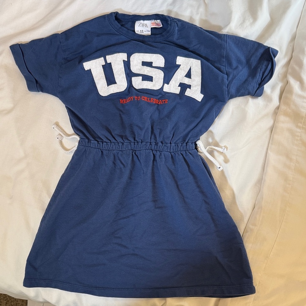 Zara Kids Blue USA Dress